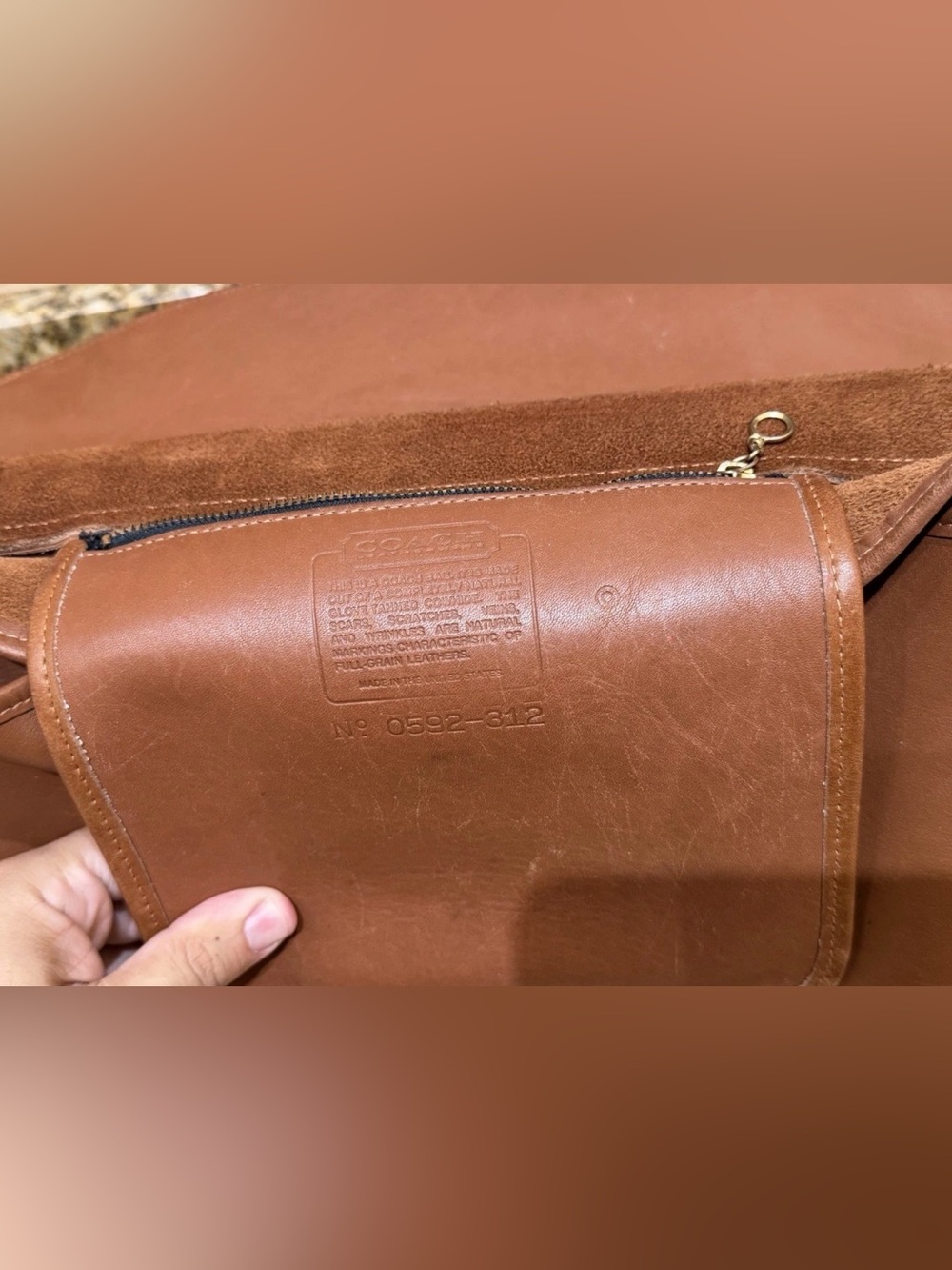 Vintage Coach Messenger Bag Brown Leather Made in USA - Picture 11 of 12